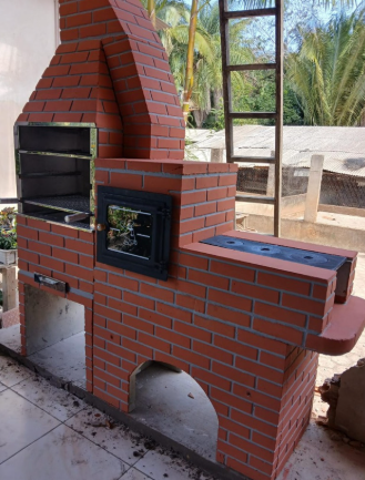 Churrasqueira de 65 centímetros + Forno + Fogão.