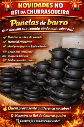 Panelas de barro.
