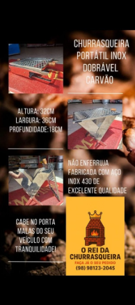 Churrasqueira de 65 centímentros + Forno + Fogão.